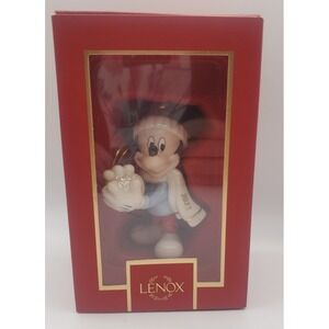 Mickey Mouse Christmas Disney 2022 Snow Games Lenox Porcelain Ornament